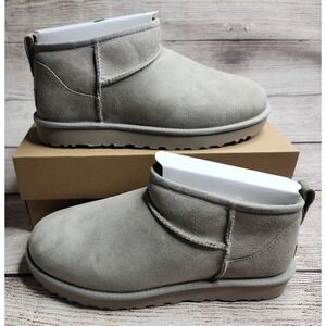 New Authentic UGG Classic Ultra Mini 1116109 Women's Fashion Boots Grey Size 10